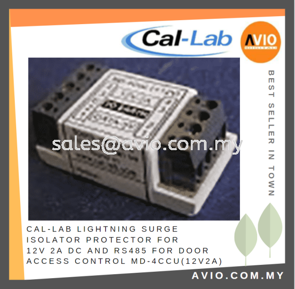 CAL-LAB Callab Cal Lab Lightning Surge Isolator Protector for 12V DC 2A and RS485 for Door Access Control MD-4Ccu(12V2A) LIGHTNING ISOLATOR Johor Bahru (JB), Kempas, Johor Jaya Supplier, Suppliers, Supply, Supplies | Avio Digital