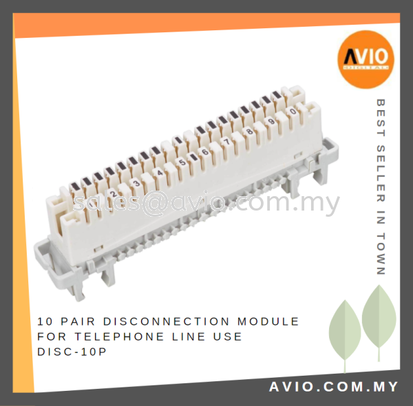 10 Pair Disconnection Module for Telephone Line use for MK430P MK460 Connection DISC-10P AVIO Johor Bahru (JB), Kempas, Johor Jaya Supplier, Suppliers, Supply, Supplies | Avio Digital