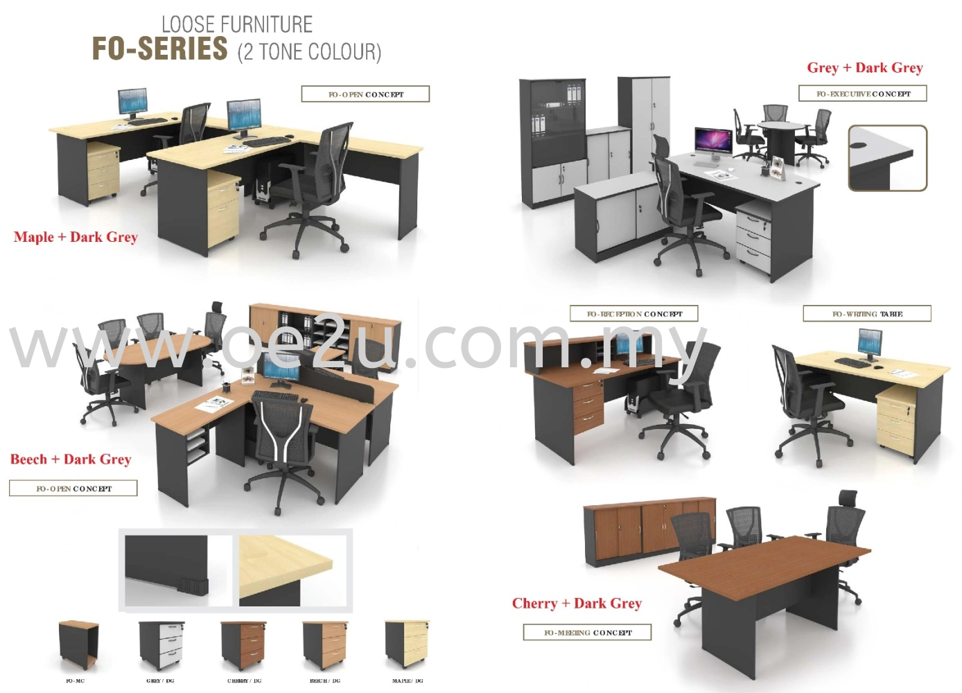 Mobile Pedestal Drawer 2D+1F (FO Series)