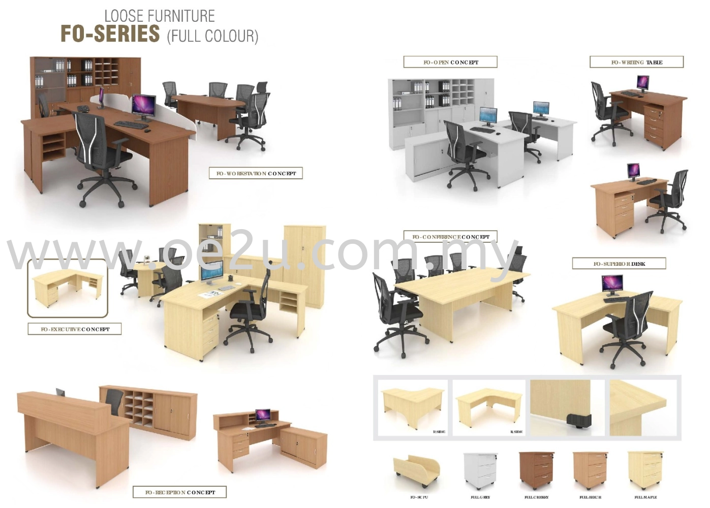 Writing Table c/w Chipboard Leg (FO Series) 