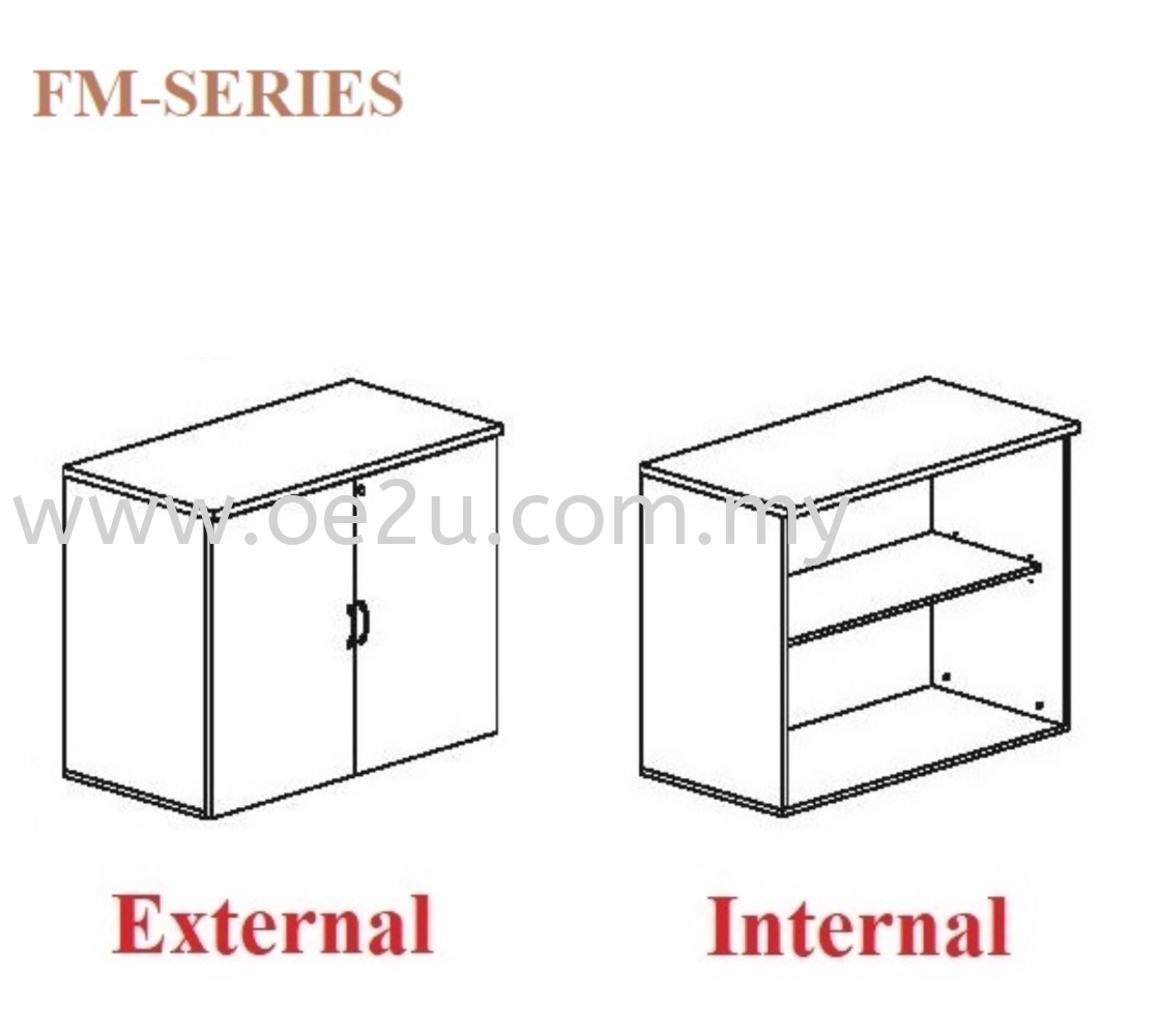 Low Swinging Door Cabinet - 2 Tiers (FM Series)