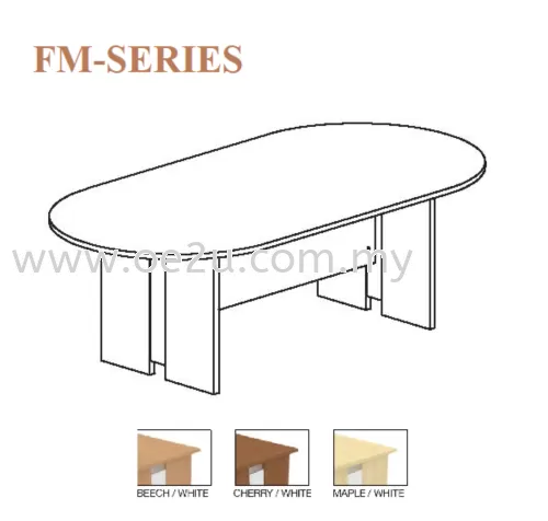 Oval Shape Conference Table c/w Chipboard Leg (FM Series)