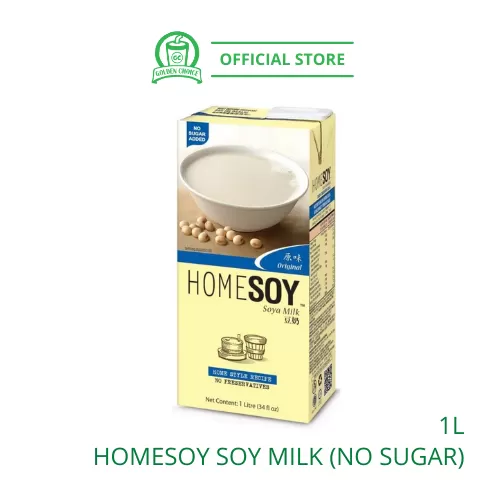 HOMESOY Soy Milk 1L No Sugar Blue 豆奶 - Non Dairy Milk | Vegan | Susu Soya | Soy Latte | Barista