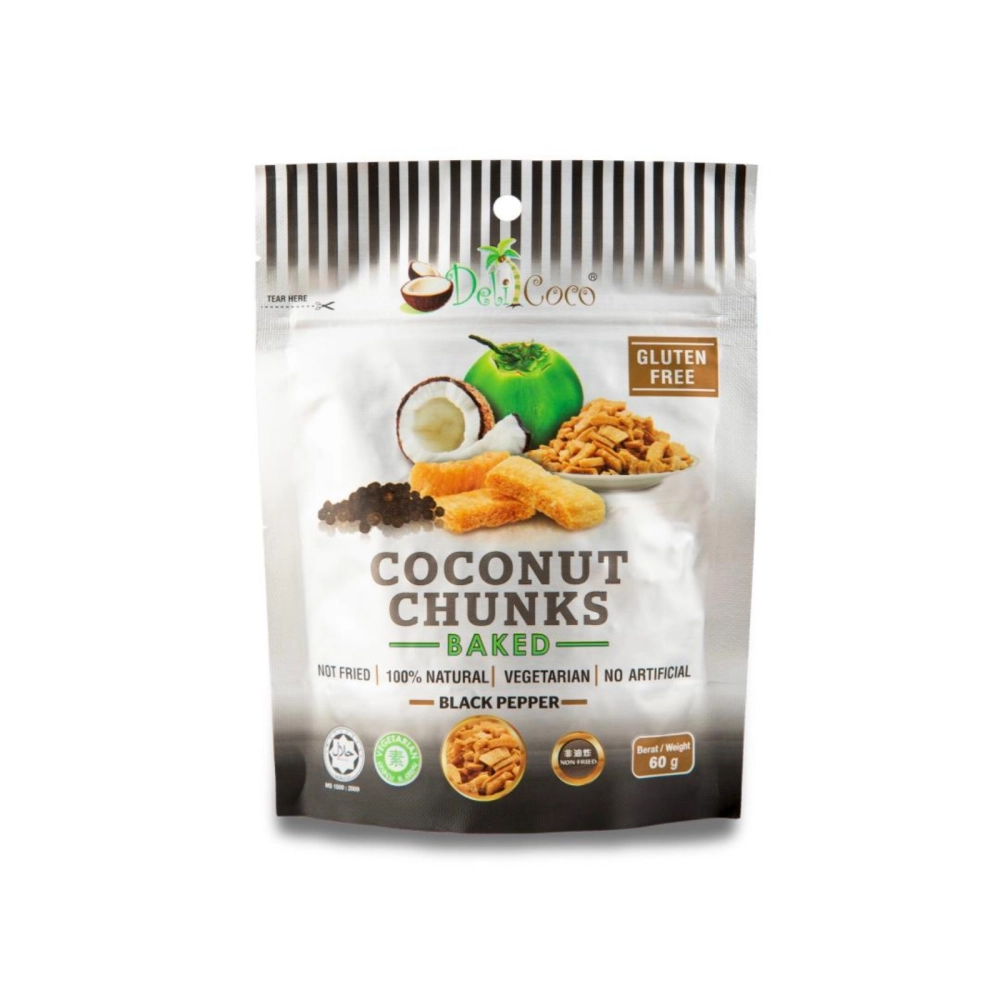 Delicoco Coconut Chunks Black Pepper (60 grams)