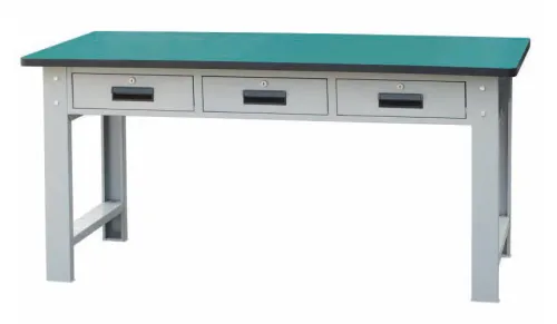 Heavy Duty Workbenches with Multiplex Worktop - 3 Drawer Type