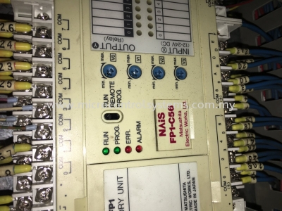 Trouble shooting NAIS Panasonic  FP1-C56 PLC, upload, download, password, programming, repair.