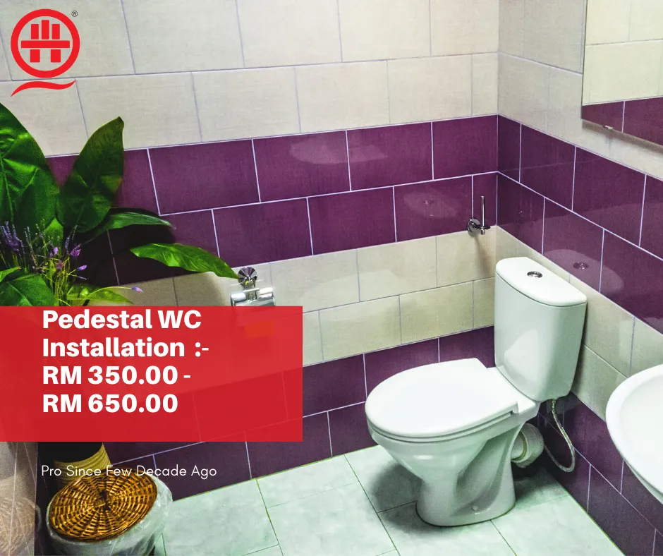 Installation Pedestal WC