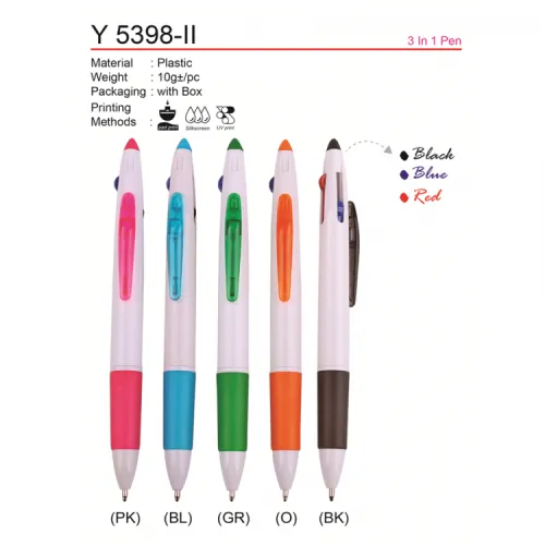 D*Y 5398-II (Plastic Pen) 3 in 1 Pen (A)