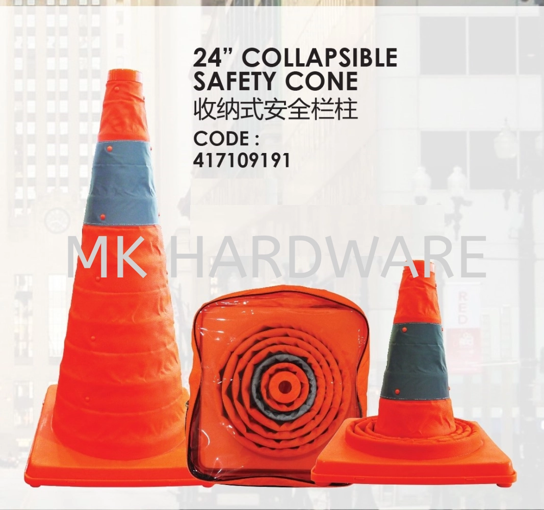 COLLAPSIBLE SAFETY CONE 24"