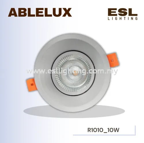 ABLELUX Round Adjustable LED Recessed 10W Spotlight 90 LUMEN POWER FACTOR 0.9 ISOLATED DRIVER