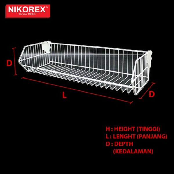 Hanging Basket 118901 / 118902 / 118903 - Gondola Basket BASKET GONDOLA ACCESSORIES SUPERMARKET GONDOLA Malaysia, Johor Bahru (JB), Kuala Lumpur (KL), Selangor, Melaka, Perak, Pahang, Singapore Supplier, Manufacturer, Supply, Supplies | Nikorex Display Products (M) Sdn Bhd