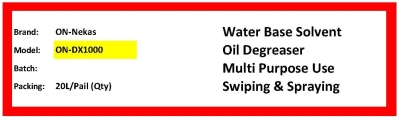 Water Based Solvent (ON-DX1000)