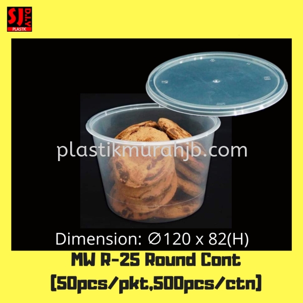 MW R-25 Round Cont. Round PP Disposable Container Johor Bahru (JB), Malaysia, Pasir Gudang Supplier, Wholesaler, Supply, Supplies | SJ DIY PLASTIC DISTRIBUTION (M) SDN BHD