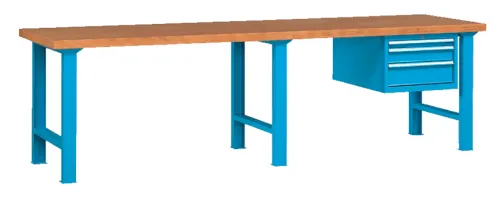 Professional Heavy Duty Cantilever Type Double-Section Working Bench with Beech Desktop 