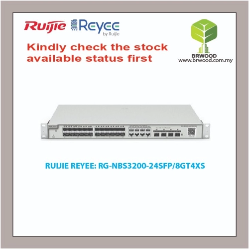 RUIJIE REYEE RG-NBS3200-24SFP/8GT4XS: 24 SFP c/w 8GE COMBO AND 4 SFP+ GIGABIT CLOUD MANAGED SWITCHES
