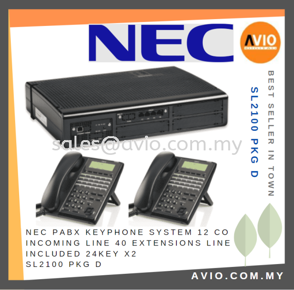 NEC PABX Keyphone System 12 CO Incoming Line 40 Extensions Line Include 24Key x2 SL2100 PKG D NEC Johor Bahru (JB), Kempas, Johor Jaya Supplier, Suppliers, Supply, Supplies | Avio Digital