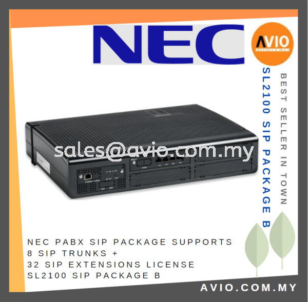 NEC PABX SIP Keyphone Package Set Supports 8 SIP Trunks + 32 SIP Extension License SL2100 SIP Package B NEC Johor Bahru (JB), Kempas, Johor Jaya Supplier, Suppliers, Supply, Supplies | Avio Digital