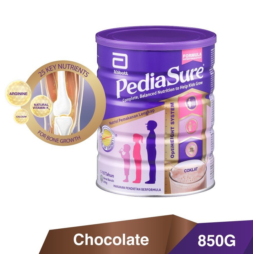 ABBOTT PEDIASURE Optiheight Susu Perisa Coklat 850G