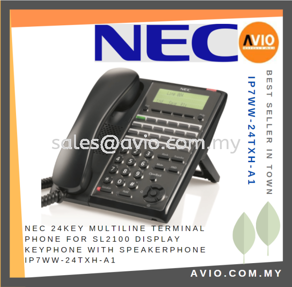 NEC 24 Key Multiline Phone Terminal for SL2100 Display Keyphone with Speakerphone & Shortcut Key IP7WW-24TXH-A1 NEC Johor Bahru (JB), Kempas, Johor Jaya Supplier, Suppliers, Supply, Supplies | Avio Digital