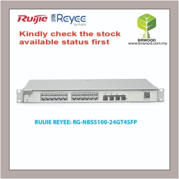 RUIJIE REYEE RG-NBS5100-24GT4SFP: 24GE C/W 4 SFP GIGABIT L2+ CLOUD MANAGED SWITCHES