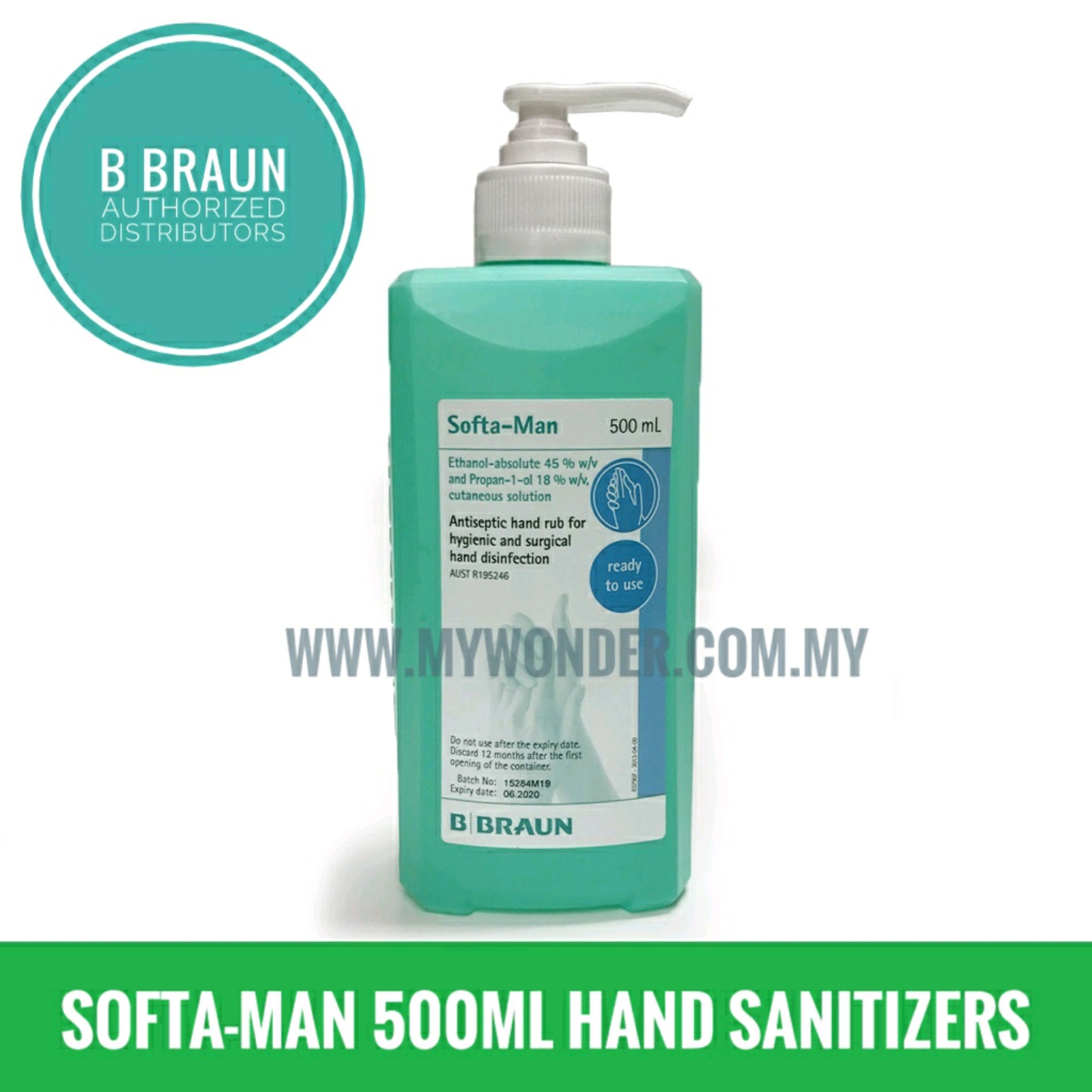 BBRAUN Softa-Man Pembasmi Kuman Tangan Kebersihan dan Pembedahan 500ml