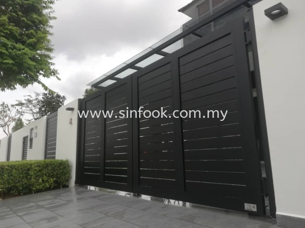 ALUMINIUM SWING GATE ALUMINIUM SWING GATE ALUMINIUM GATE Johor Bahru (JB), Senai, Selangor, Kuala Lumpur (KL), Klang, Seremban Installation, Services, Repair, Supplier | Sin Fook Electrical Alarm and Auto Gate Sdn. Bhd.