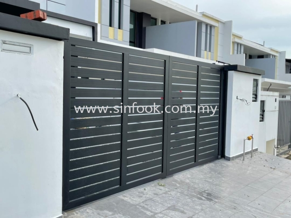 ALUMINIUM SWING GATE ALUMINIUM SWING GATE ALUMINIUM GATE Johor Bahru (JB), Senai, Selangor, Kuala Lumpur (KL), Klang, Seremban Installation, Services, Repair, Supplier | Sin Fook Electrical Alarm and Auto Gate Sdn. Bhd.