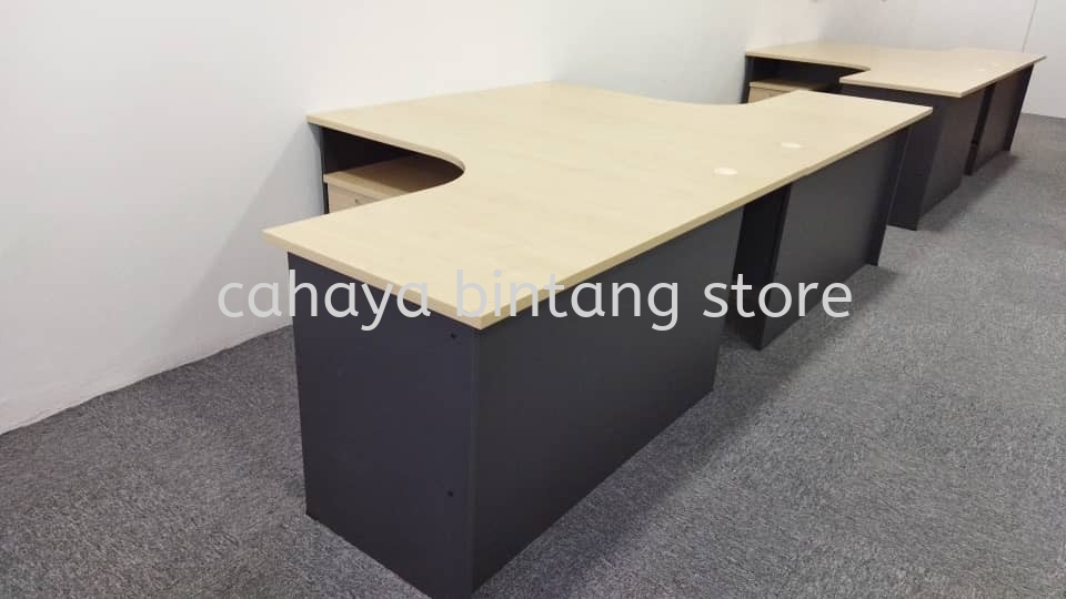 DELIVERY & INSTALLATION L-SHAPE OFFICE TABLE GL-1515 OFFICE FURNITURE | BANGSAR BARU | KL