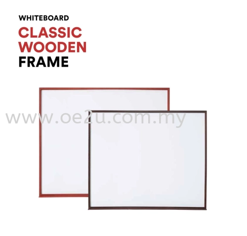 Classic Wooden Frame Magnetic Whiteboard (e3 CeramicSteel Magnetic Surface)