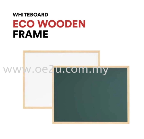 ECO Wooden Frame Magnetic Writing Board (Coated Steel Magnetic Surface)
