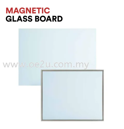 Magnetic Glass Writing Board (Aluminium Chrome Frame)