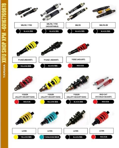 SHOCK & ABSOBER PARTS CATALOG  ABSOBER /MONO SHOCK CATALOG FORK & SHOCK ABSOBER PARTS CATALOG Johor Bahru JB Supply Suppliers | X Performance Motor