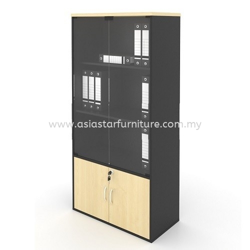 TITUS HEIGHT OFFICE CABINET C/W SEMI SWINGING GLASS DOOR - Near Me Filing Cabinet | Filing Cabinet Kota Damansara | Filing Cabinet Sungai Buloh | Filing Cabinet Tropicana