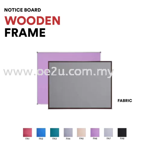 Classic Wooden Frame Notice Board (Fabric Board)