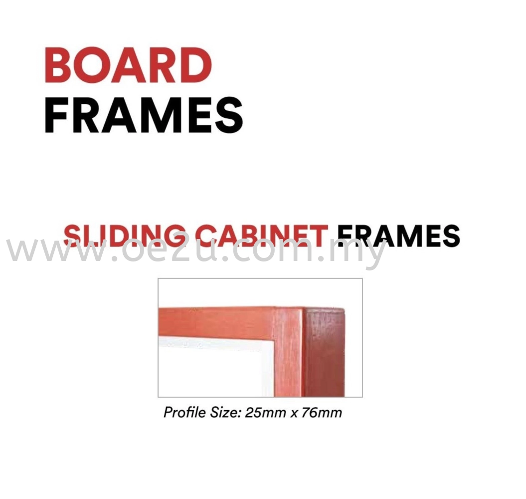 Wooden Sliding Glass Cabinet Notice Board (Coated Steel Board)