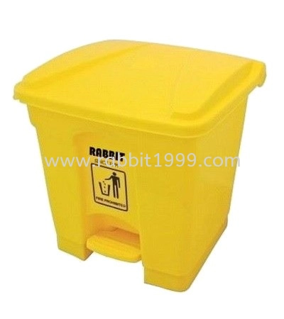 RABBIT STEP ON BIN - 30lt - yellow