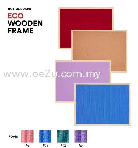 ECO Wooden Frame Notice Board (Foam Board)