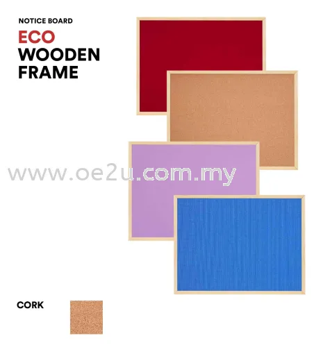 ECO Wooden Frame Notice Board (Cork Board)