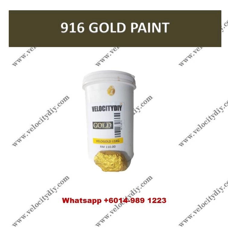 （916水性金漆）916 Water Base Gold Paint/Cat Emas 1kg & 250gm