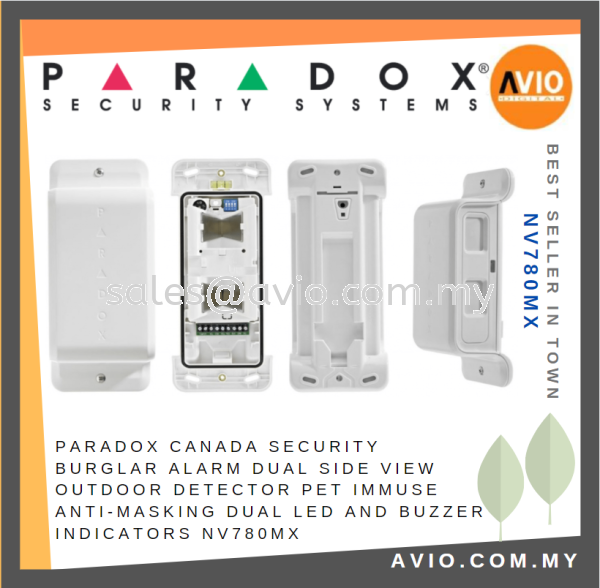 tyfon Brink mærkelig Paradox Canada Security Alarm Dual Side View Outdoor Detector Pet Immune Anti  Masking Dual LED and