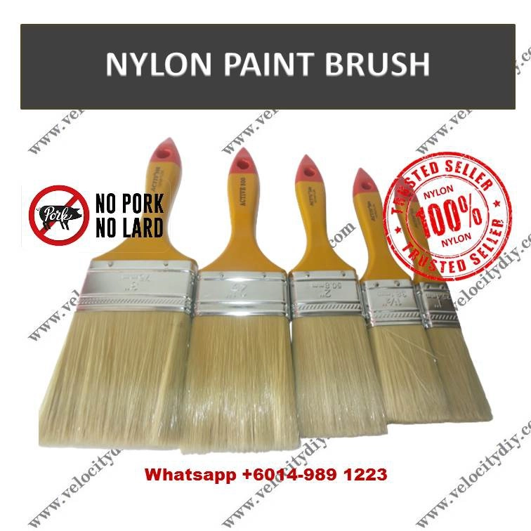 （油漆刷子/漆扫）BEST QUALITY 100% NYLON PAINT BRUSH NO PORK NO LARD/BERUS CAT