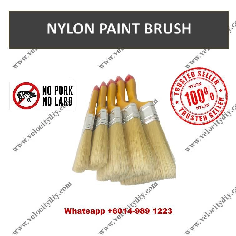 （油漆刷子/漆扫）BEST QUALITY 100% NYLON PAINT BRUSH NO PORK NO LARD/BERUS CAT