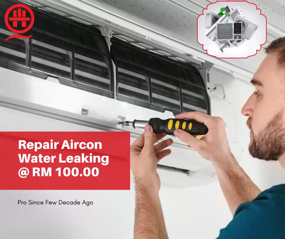 Repair Aircon :- Split Unit Water Leaking