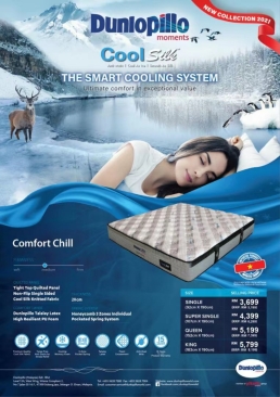Dunlopillo Mattress Penang Coolsilk cold + Comfort Chill