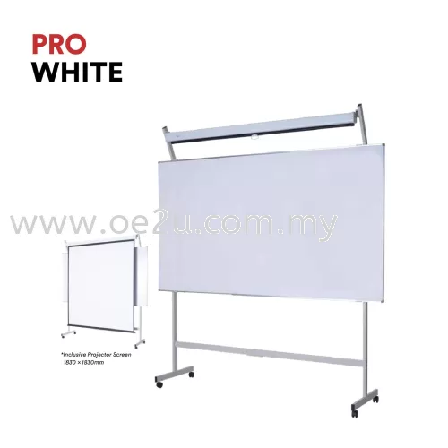 PRO WHITE Projector Screen & Whiteboard (2in1)