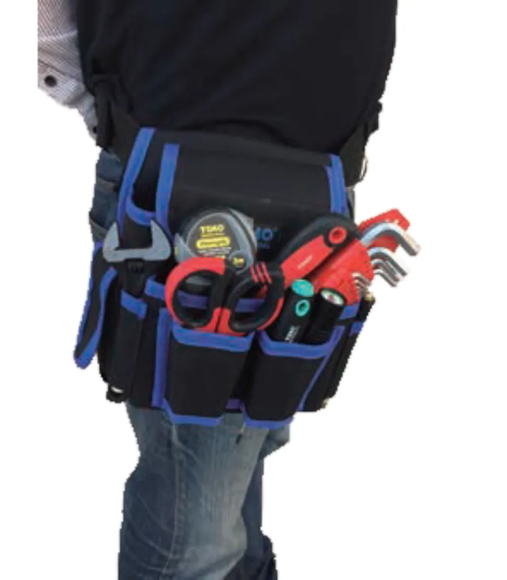 22*23*13cm Heavy Duty Multi-usage Maintenance Waist Tool Pouch - Blue / Black