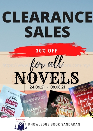 CLEARANCE SALES!! - 30% OFF - FOR ALL NOVELS!