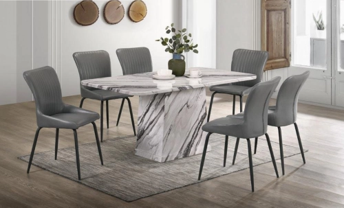 Marble Table Dinning Set Table with Chairs 