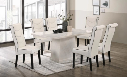 Marble Table Dinning Set Table with Chairs 