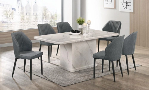 Marble Table Dinning Set Table with Chairs 